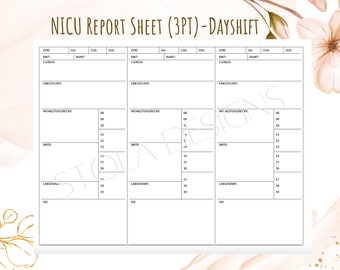 NICU Report Sheet - 3 Patients