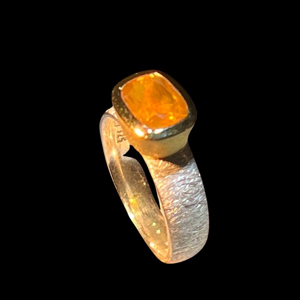 Orange mexikanischer Feueropal Ring