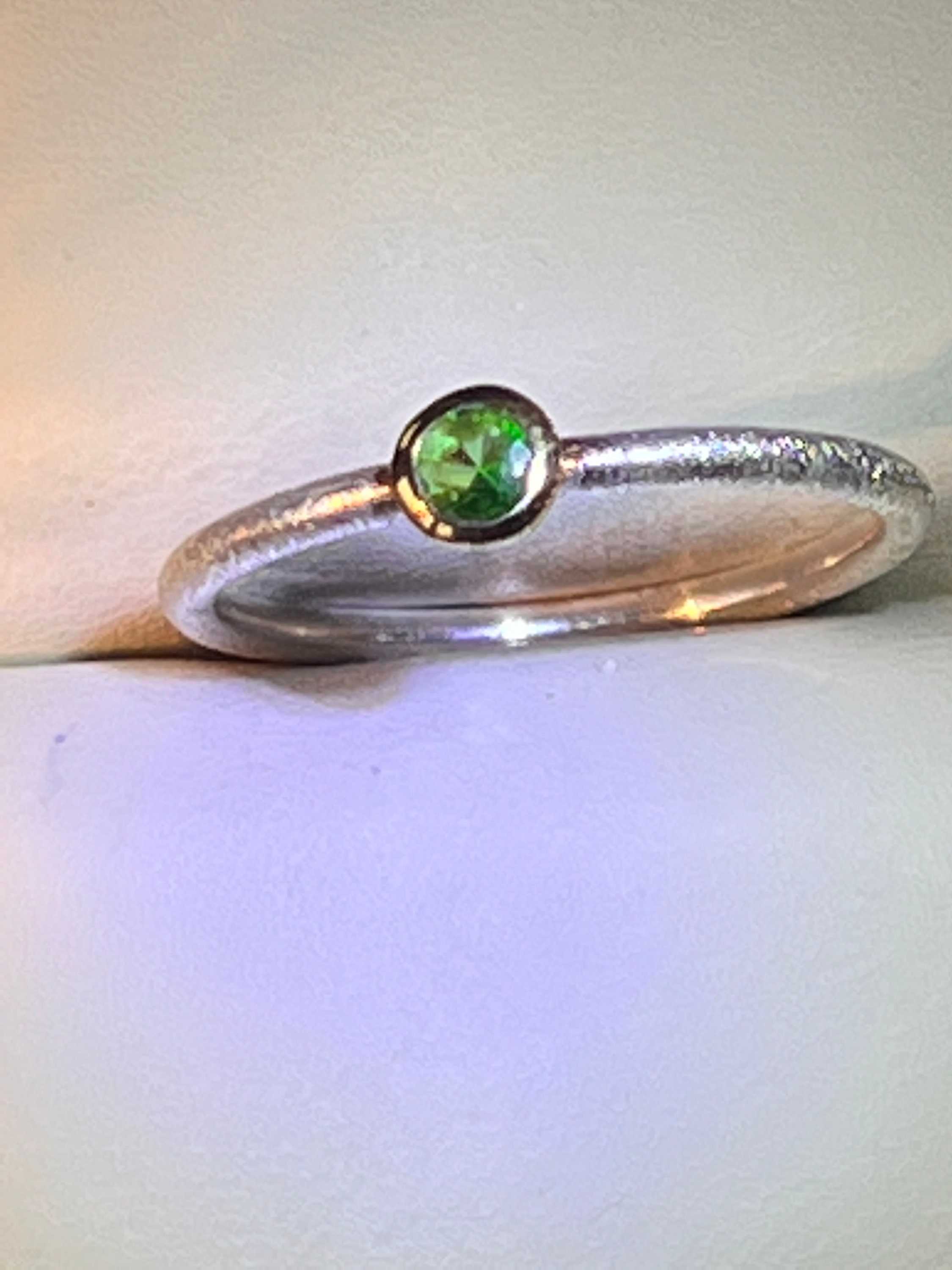 Tsavorite Ring Tiffany Minimalist 