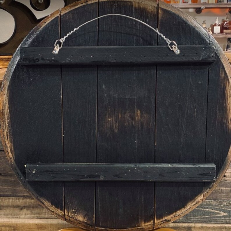 Bourbon Barrel Lid Whiskey Art The Ohio State University Mancave Approved The Buckeyes Bourbon Barrel Head Bourbon Bar Sign Go Bucks