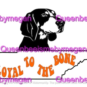 Trouw tot op het bot Tennessee Bluetick Coonhound SVG