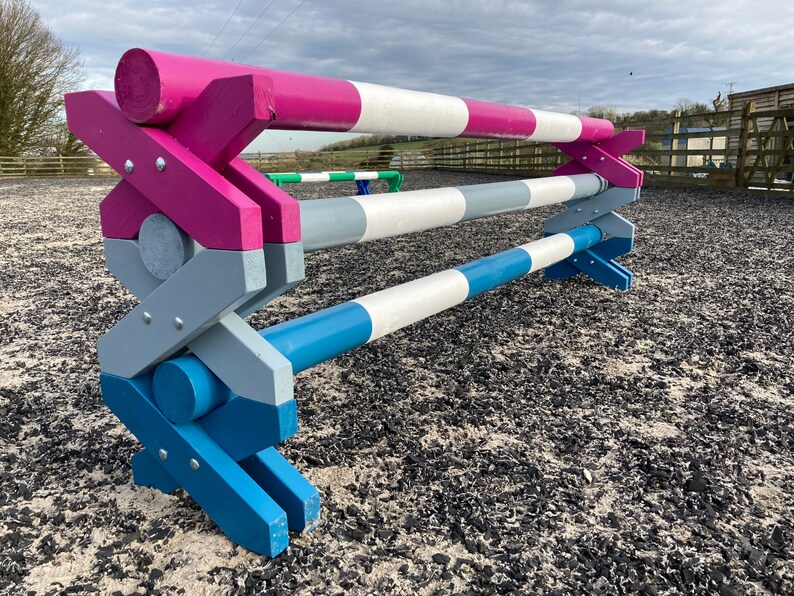 Set of 3 Cavaletti Horse Jumps With Matching Poles cyclone Etsy