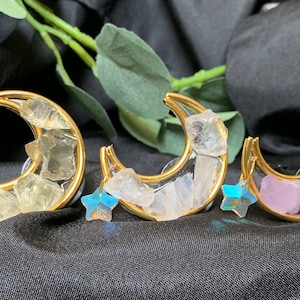 Crystal Moon Car Vent Clips