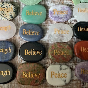 Inspirational Crystal Worry Stones