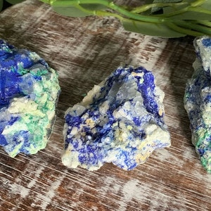 Raw Azurite w/ Malachite Specimen