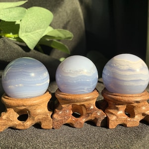 Blue Lace Agate Spheres-Super high quality