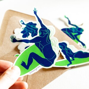 Pak van 5 stickers - Surfers - stickers
