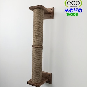 Wall Mounted Cat Scratcher: Modern Wood Cat Climbing Post