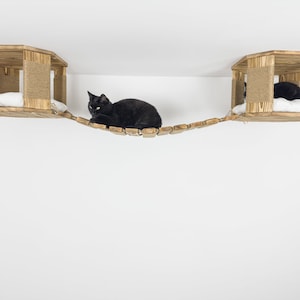 Cat Ceiling Bridge, Cat Furniture for Walls and Ceiling, Modern Cat furniture, 2 Octagon and Bridge, cat ceiling lounge  Best for your Cat