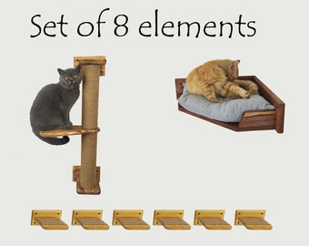 Custom Corner cat bed, Cat shelves, Cat steps, Cat wall furniture, Сat couch, Cat furniture wall, Cat shelves for wall, Cat bridge, cat gift