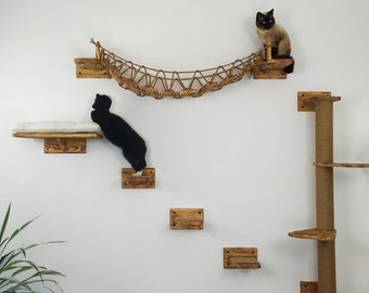 Cat Wall Furniture Wall Mounted Kitten Furniture Set With Kitten