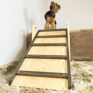 Cat Ramp, Dog Ramp, Handmade Foldable Pet Ramp Furniture, Custom Pet Ramp, Large Pet Ramp for High Bed & Couch Supplies, Modern Ramp