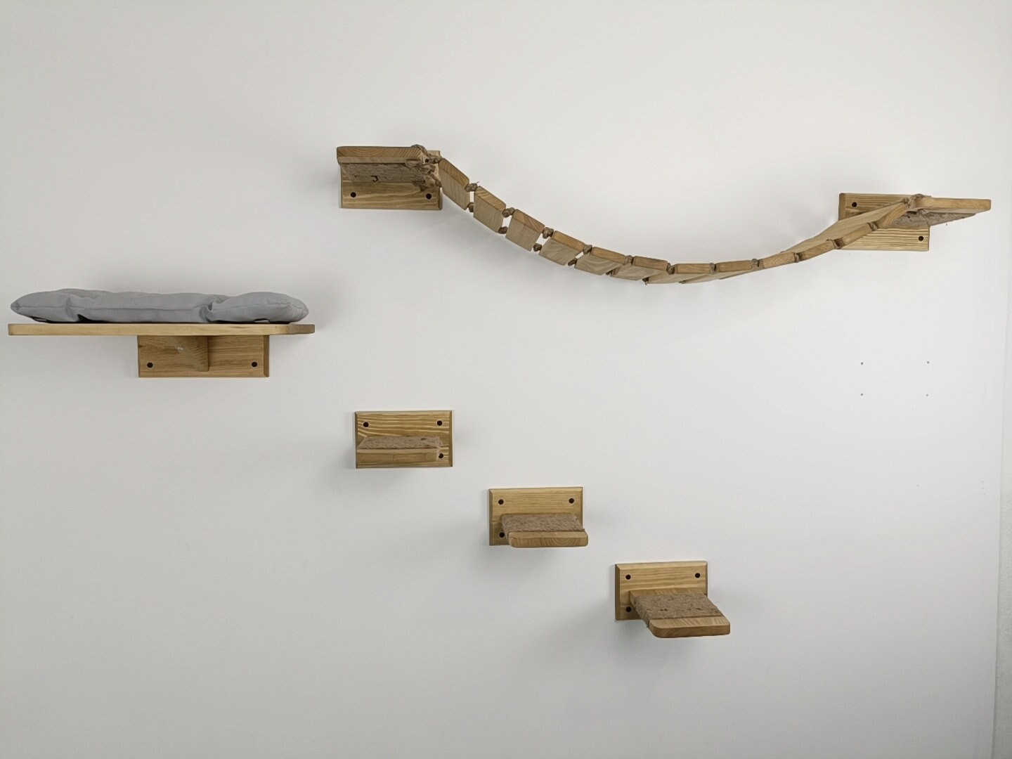 floating shelves cat tree