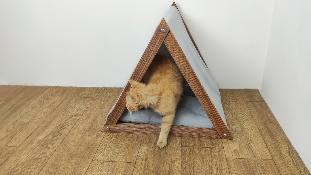 Cat House Wood Cat Bed Furniture Сat Comfy Couch Cat Perch Etsy