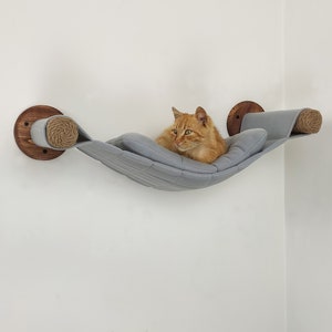 Cat hammock, Cat bed, Cat furniture, Furniture for cat, Wood cat steps, Cat shelf, Cat furniture wall, Cat tree furniture, Cat lover gift