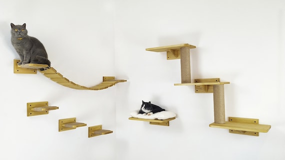 Rascador para gatos, estantes para gatos, pared de muebles para