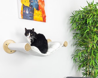 Katzen Hngematte - Wand Hngematte, Holz Ktzchen Mbel - Etsy.de