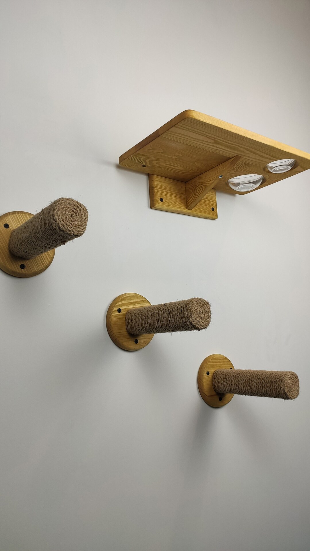 Cat Feeding Shelf Cat Bowl Cat Food Shelf Cat Feeder Shelf Etsy