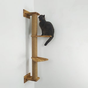 Stock in USA, Scratcher cat 3 sections, cat shelves, Cat wall furniture, Cat scratching, Cat tree, Cat tower, Cat climbing, Cat supplies image 1