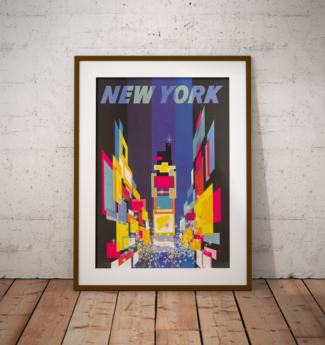 New York Retro Poster, New York 80’s Poster, Wall Print, Wall Poster