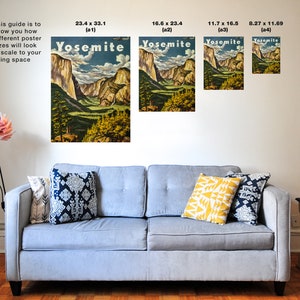 Cartel de Yosemite, Cartel del Parque Nacional, Impresión Vintage, Cartel de pared, Póster Retro, Obras de Arte Vintage, Regalo de Póster, Idea de Regalo, Grabados Yosemite imagen 5