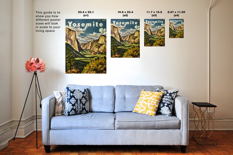 Cartel de Yosemite, Cartel del Parque Nacional, Impresión Vintage, Cartel de pared, Póster Retro, Obras de Arte Vintage, Regalo de Póster, Idea de Regalo, Grabados Yosemite imagen 5
