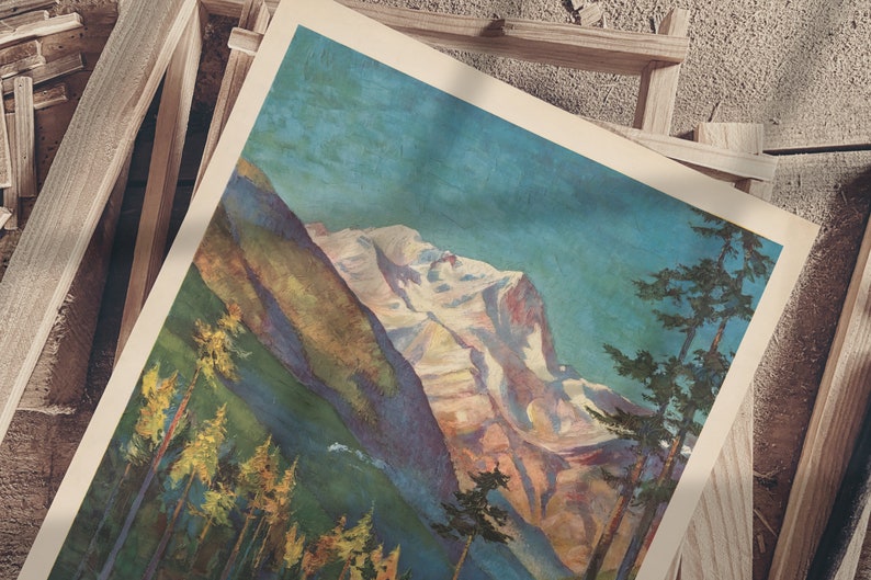 Cartel del Parque Nacional Vintage, Cartel del Parque Rainier, Decoración de la Pared, Cartel de la Pared, Cartel Retro, Obras de Arte Vintage, Cartel del Dormitorio, Idea de Regalo, imagen 4