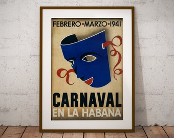 Cuban Vintage Poster, Canaval Retro Poster, Cuba Posters, Wall Print, Wall Poster, Retro Poster, Vintage Artwork, Best Seller, Gift Idea