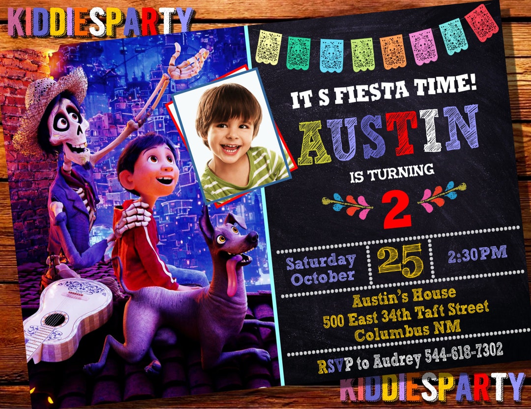 Coco Invitation With Photo, Coco Invitation, Coco Birthday, Coco ...