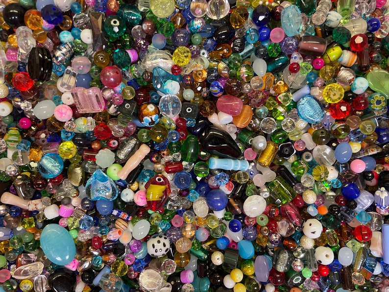 200 Piece Glass Assorted Loose Beads 7ozBulk Mixed Lot 1 Craft Jewelry immagine 4