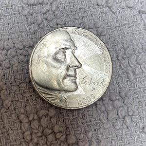 2005~ Jefferson Buffalo Nickel~ "Lamination" "Strike Through" Obverse! ~ Error Nickel!!