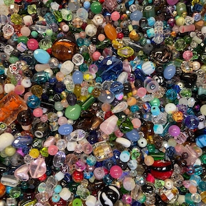 200~* Piece Glass Assorted Loose Beads **7oz+**Bulk Mixed Lot #2 Craft Jewelry!! image 6