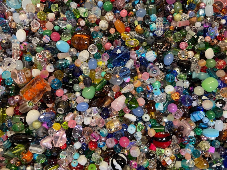200~* Piece Glass Assorted Loose Beads **7oz+**Bulk Mixed Lot #2 Craft Jewelry!! image 6