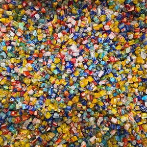 200g~Millefiori glass chip bead mix~ Loose Beads*7oz+* Small to Medium!!