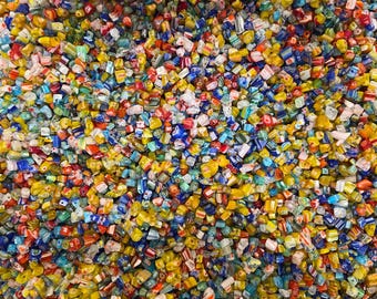 200g~Millefiori glass chip bead mix~ Loose Beads*7oz+* Small to Medium!!