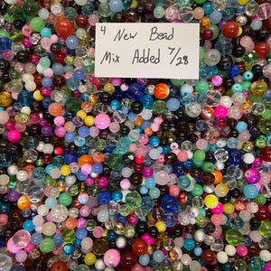 250~* Piece Glass Assorted Loose Beads **7oz+** Round Mixed Lot #4 Craft Jewelry!!!!