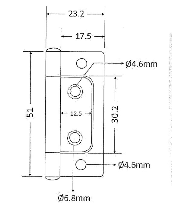 UNIQANTIQ HARDWARE SUPPLY Non-mortaise Avec Charnière à Bout De Clocher
