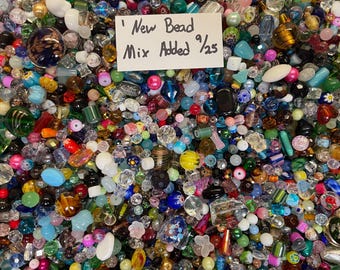 200~* Piece Glass Assorted Loose Beads **7oz+**Bulk Mixed Lot #1 Craft Jewelry!!