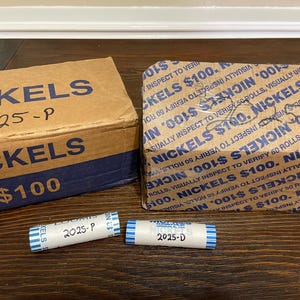 2025 P & D~ Jefferson Nickel Rolls- BU- Uncirculated- String/Loomis Rolls!!