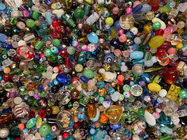 200~* Piece Glass Assorted Loose Beads **7oz+**Bulk Mixed Lot #2 Craft Jewelry!! image 7