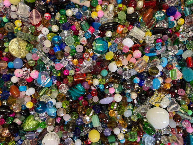 200 Piece Glass Assorted Loose Beads 7ozBulk Mixed Lot 1 Craft Jewelry immagine 3