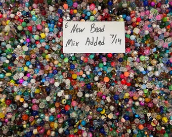 200g~* Small Glass Assorted Loose Beads**7oz+**Bulk Mixed Lot #6 Craft Jewelry!!!~ 1-6mm!!!
