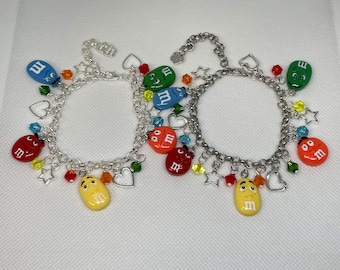 M & M Chocolate Lovers~ Charm Bracelet~ Single Chain!  You Pick!!!