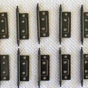 Non-mortise Hinges, Finial Tips, ~New~ Antique Copper 2&quot;(10) Hinges W/ screws!!!