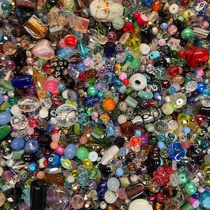 200~* Piece Glass Assorted Loose Beads **7oz+**Bulk Mixed Lot #2 Craft Jewelry!! image 2