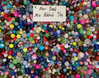 250~* Piece Glass Assorted Loose Beads **7oz+** Round Mixed Lot #4 Craft Jewelry!!!!