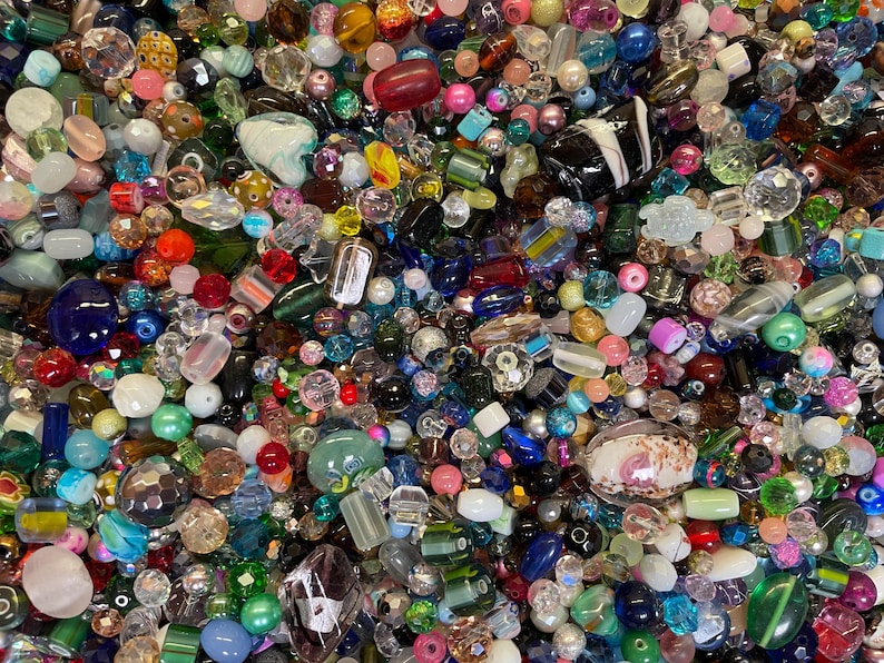200~* Piece Glass Assorted Loose Beads **7oz+**Bulk Mixed Lot #2 Craft Jewelry!! image 9