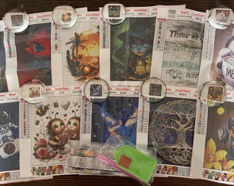 You Choose #3 ~Diamond Art Painting Kits~ 20x20 ~Full Drill Round Diamonds! DIY craft!!!