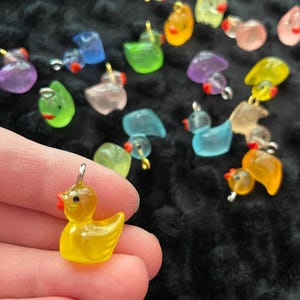 10~Piece, Random, Luminous Duck, Resin Charms!~ DIY Jewelry Making~!!!