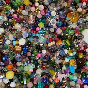 200~* Piece Glass Assorted Loose Beads **7oz+**Bulk Mixed Lot #2 Craft Jewelry!! image 5